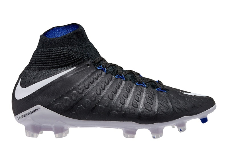 Nike Hypervenom Phantom 3 DF FG Black White Game Royal (GS)