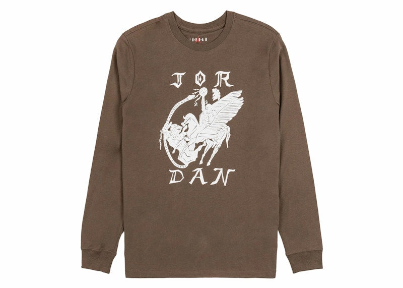 Nike Jordan Flight Artist Series by Umar Rashid L/S Tee Palomino Brown