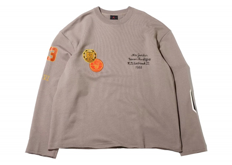 Nike Jordan Honor The Gift Sweatshirt Moon Fossil