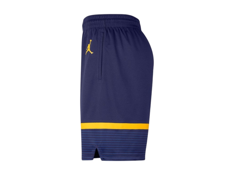 Nike Jordan NBA Golden State Warriors Statement Edition Dri-Fit Swingman Shorts Navy Blue/Yellow
