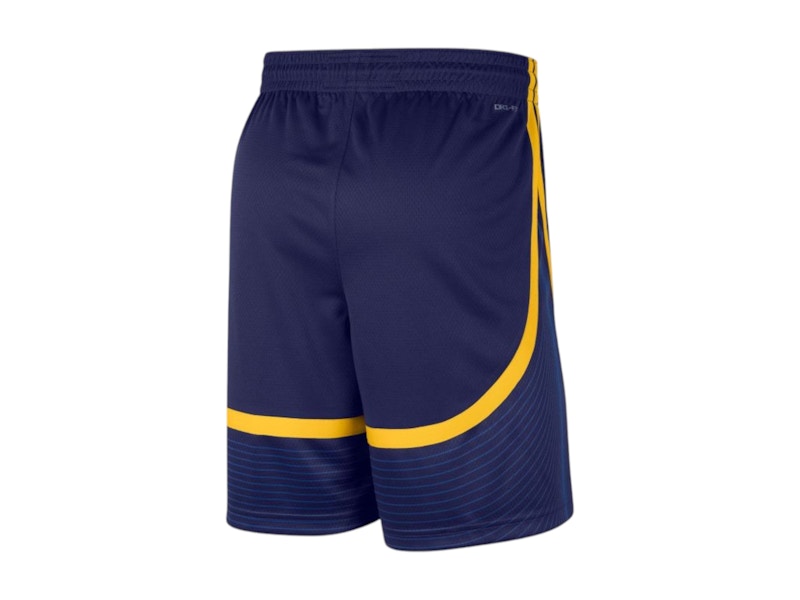 Nike Jordan NBA Golden State Warriors Statement Edition Dri-Fit Swingman Shorts Navy Blue/Yellow