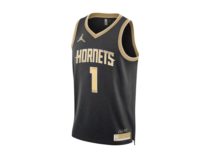 Nike Jordan NBA LaMelo Ball Charlotte Hornets Select Series 2024 Dri Fit Swingman Jersey Black/Gold