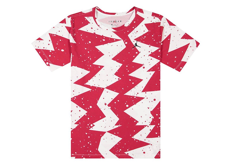 Nike Jordan Printed Poolside Tee Gym Red