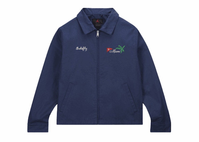 Nike Jordan Pro x Solefly Coaches Jacket Midnight Navy/Fossil