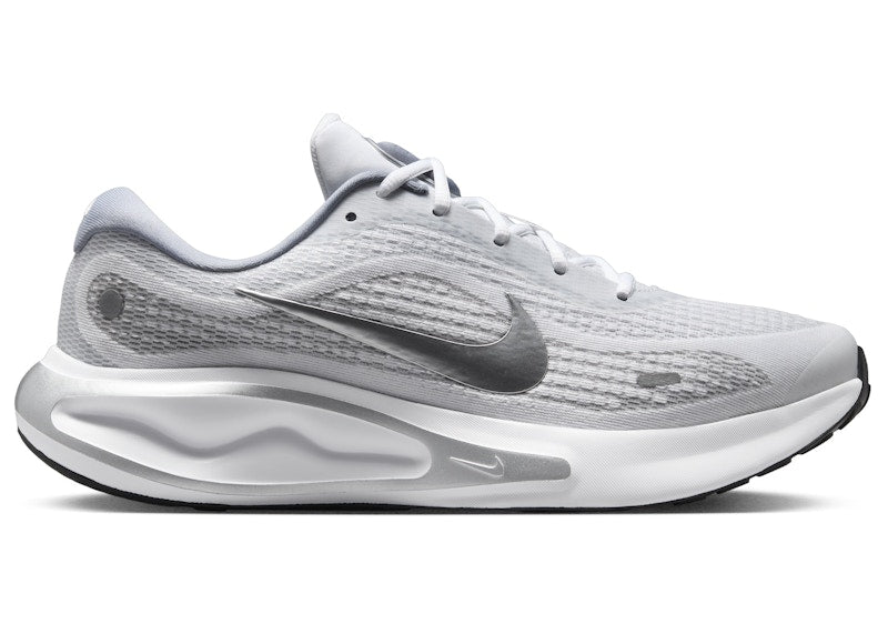 Nike Journey Run White Black Ashen Slate Metallic Silver
