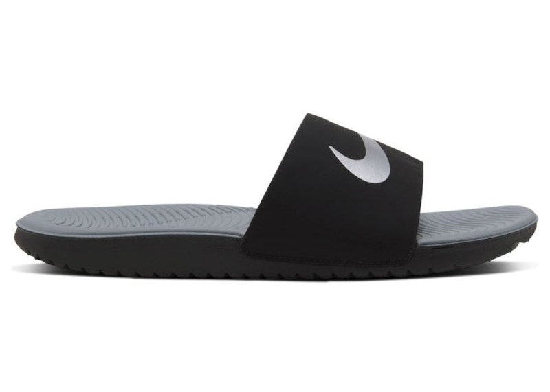 Nike Kawa Slide Black Metallic Silver (GS/PS)