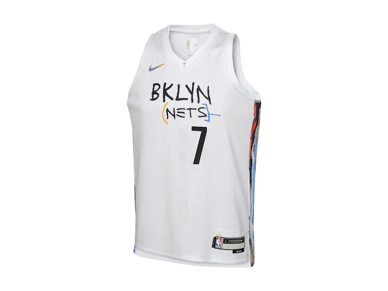 Nike Kids NBA Kevin Durant Brooklyn Nets City Edition Swingman Jersey White