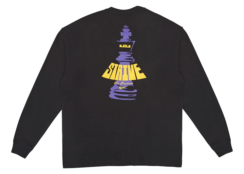 Nike LeBron James Basketball Loose Fit L/S T-shirt Black