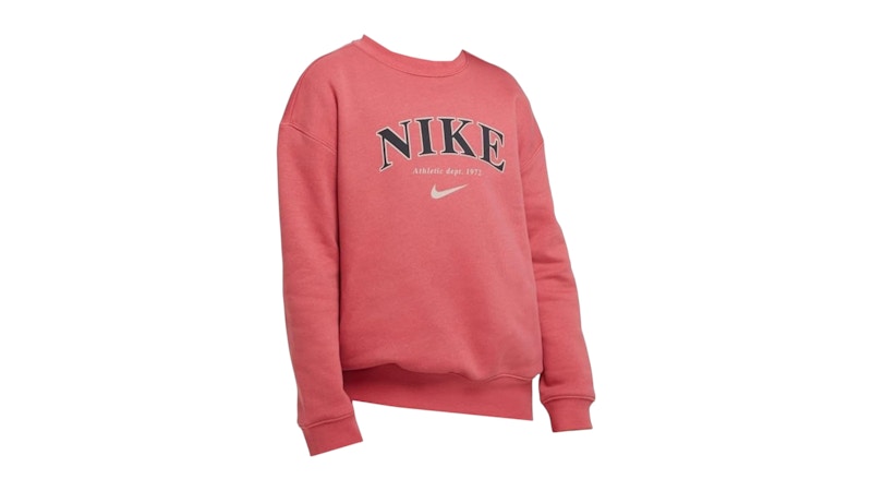 Nike Logo Youth Crewneck Sweatshirt Pink