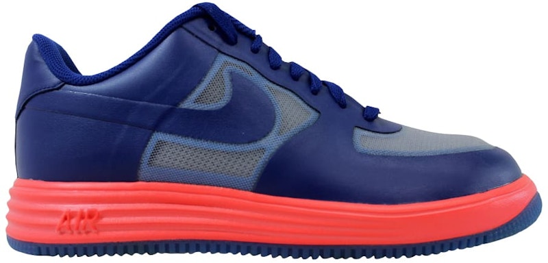 Nike Lunar Force 1 Fuse Lthr Royal Blue/Neon Orange