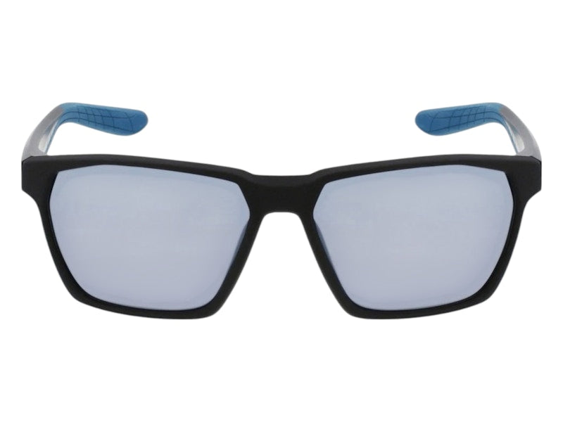 Nike Maverick Rectangular Sunglasses Matte Black Grey Silver Flash (MAVERICK-S-DJ0790-010-55)