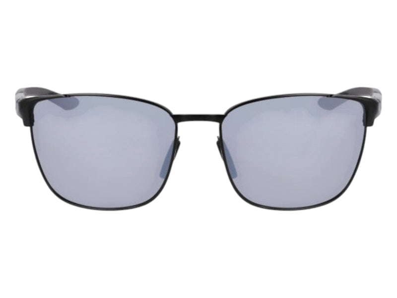 Nike Metal Square Sunglasses Satin Black Silver Flash Metal (METAL-FUSION-FV2377-010-5517)