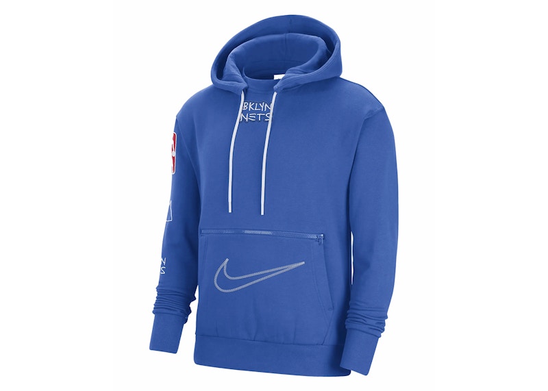 Nike NBA Brooklyn Nets Courtside City Edition Loose Fit Hoodie Royal Blue