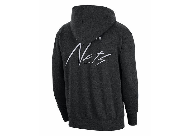 Nike NBA Brooklyn Nets Courtside Fleece Pullover Loose Fit Hoodie Black
