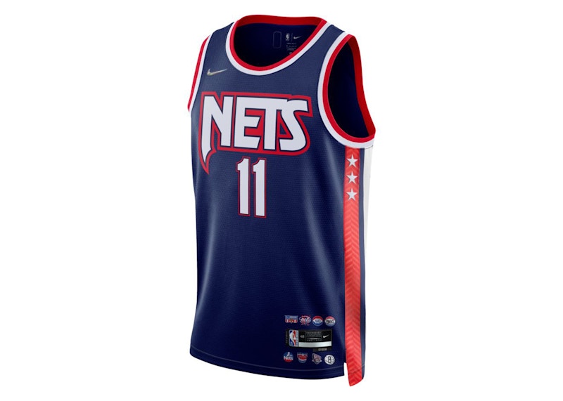 Nike NBA Brooklyn Nets Kyrie Irving City Edition 2021/22 Anniversary Dri-Fit Swingman Jersey Midnight Navy/Gym Red/White