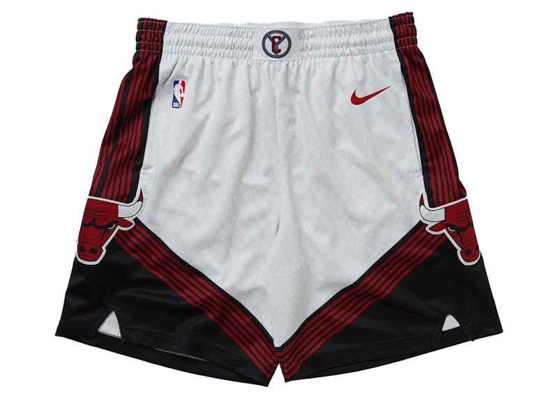 Nike NBA Chicago Bulls City Edition Swingman Shorts White/Chicago Red