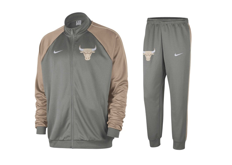 Nike NBA Chicago Bulls Club Courtside City Edition Tracksuit Dark Steel Grey/Hemp/Oatmeal/White