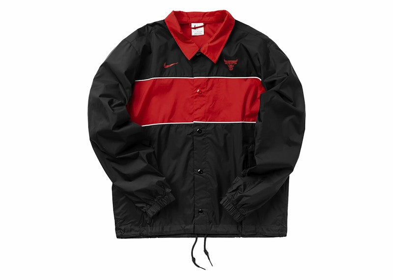 Nike NBA Chicago Bulls Courtside Lightweight Loose Fit Jacket Black/Red