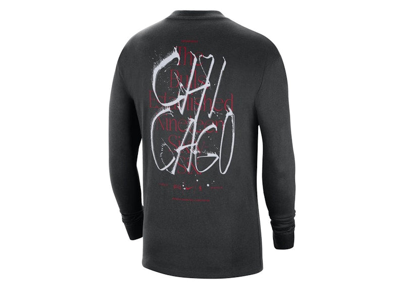 Nike NBA Chicago Bulls Cts Max 90 Loose Fit L/S T-shirt Black