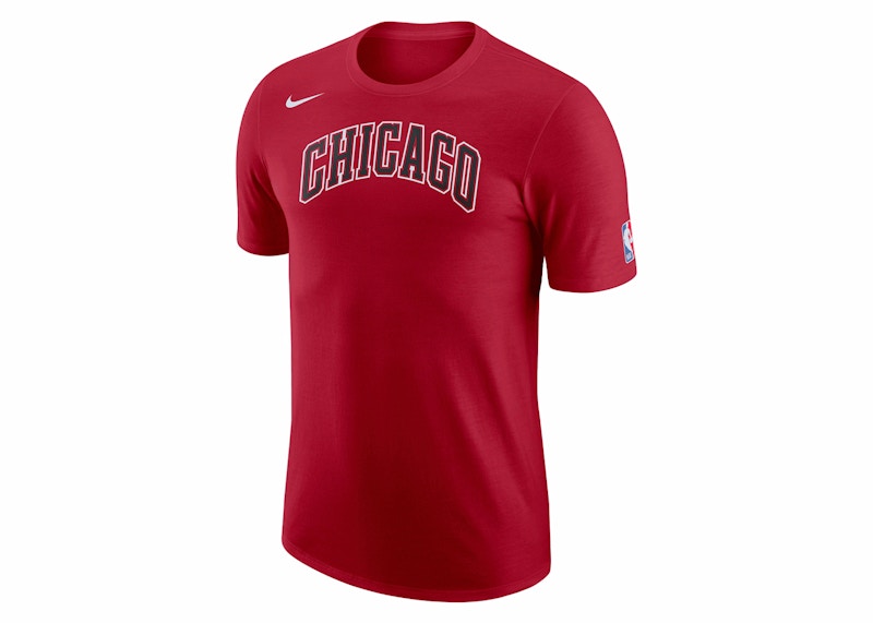 Nike NBA Chicago Bulls Essiantial City Edition Logo T-shirt Dark Red