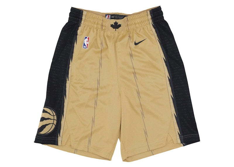 Nike NBA City Edition Toronto Raptors 2023/24 Dri-Fit Swingman Shorts Club Gold/Black