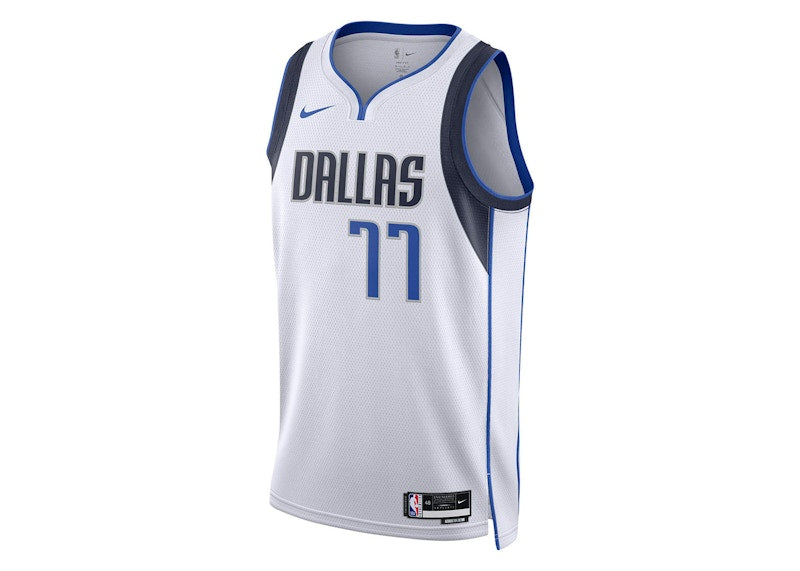 Nike NBA Dallas Mavericks Luka Doncic Association Edition Swingman Dri-Fit Jersey White/Blue