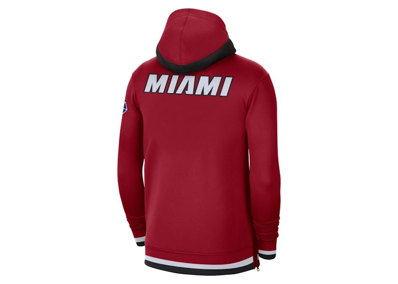 Nike NBA Full-Zip Miami Heat Nike Showtime Full-Zip Hoodie Red