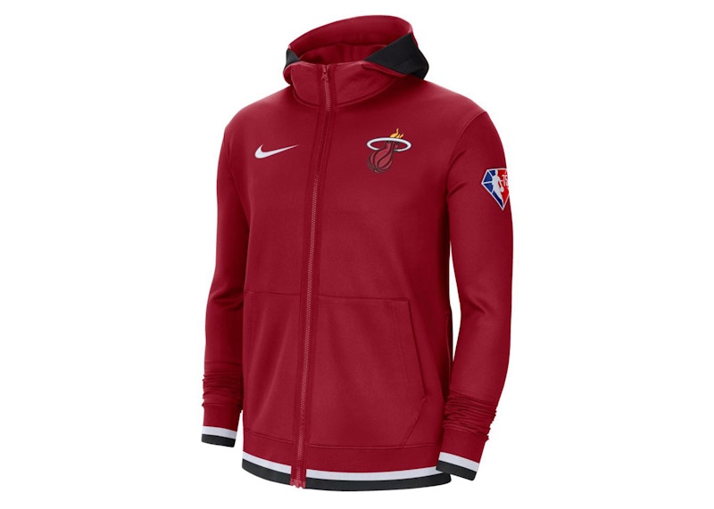 Nike NBA Full-Zip Miami Heat Nike Showtime Full-Zip Hoodie Red
