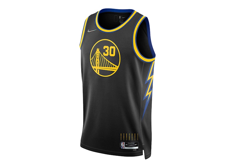 Nike NBA Golden State Warriors 2021/22 Stephen Curry City Edition Mixtape Swingman Jersey Black