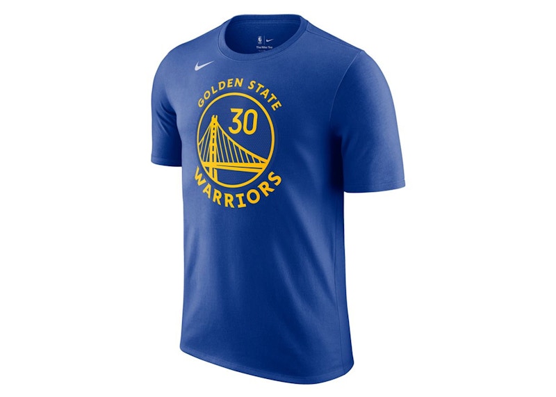 Nike NBA Golden State Warriors Stephen Curry T-shirt Blue/Yellow