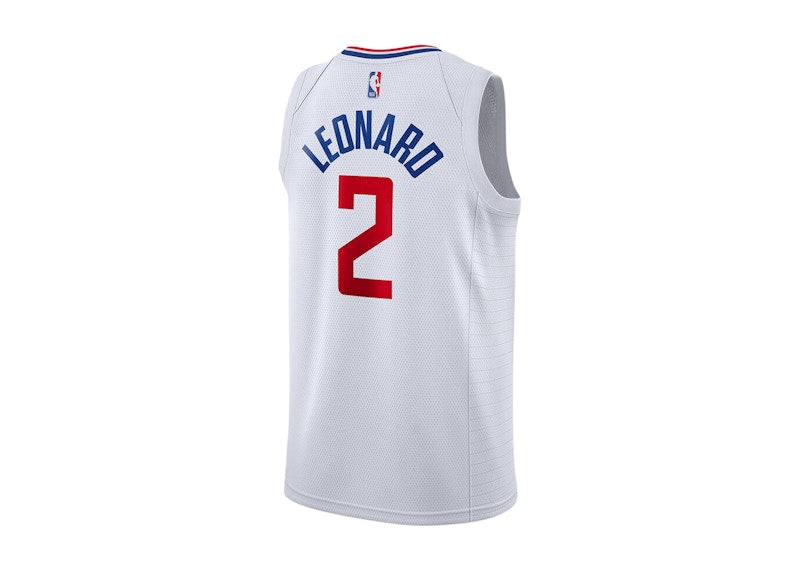Nike NBA Los Angeles Clippers Kawhi Leonard Association Edition Jersey White/Blue/Red
