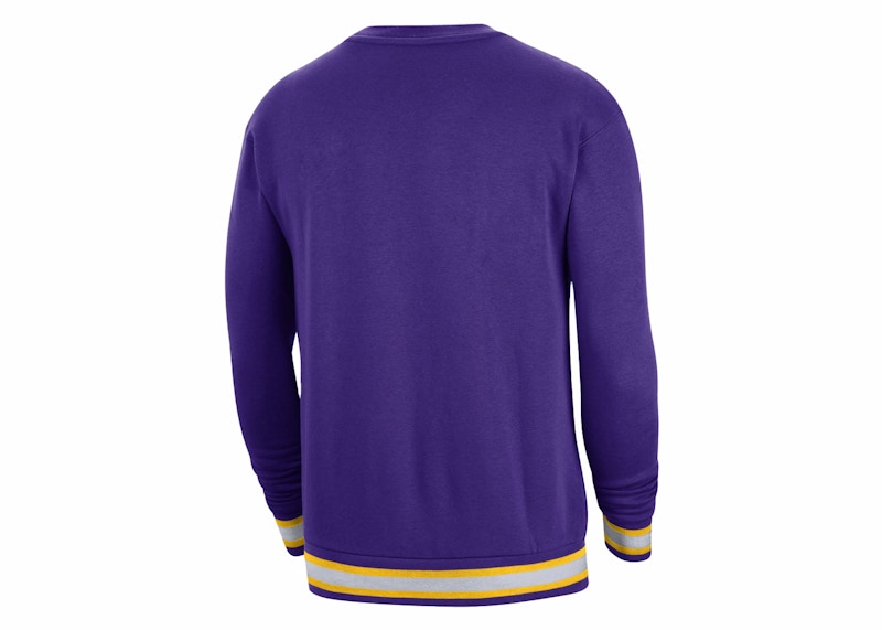 Nike NBA Los Angeles Lakers Courtside Fleece Loose Fit Sweatshirt Purple