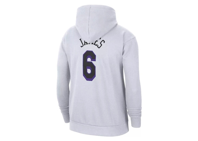 Nike NBA Los Angeles Lakers LeBron James City Edition Loose Fit Hoodie White