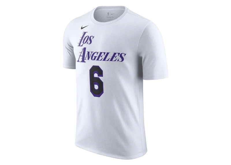 Nike NBA Los Angeles Lakers LeBron James City Edition T-shirt White