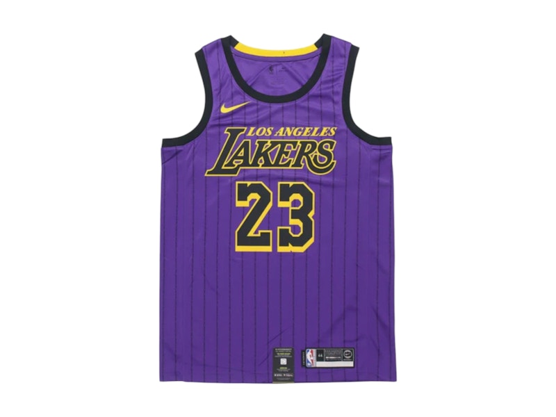 Nike NBA Los Angeles Lakers LeBron James City Fan Edition Jersey Purple