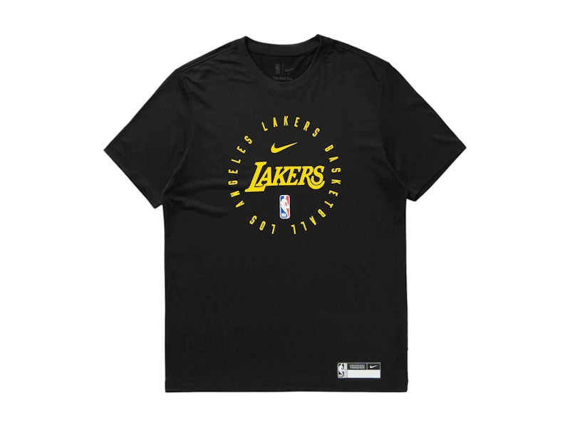 Nike NBA Los Angeles Lakers Practice Dri-Fit T-shirt Black/Yellow