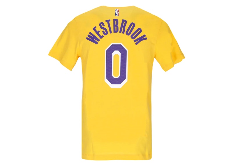 Nike NBA Los Angeles Lakers Russell Westbrook T-shirt Yellow