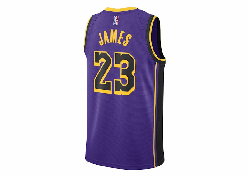 Nike NBA Los Angeles Lakers Statement Edition LeBron James Jersey Field Purple