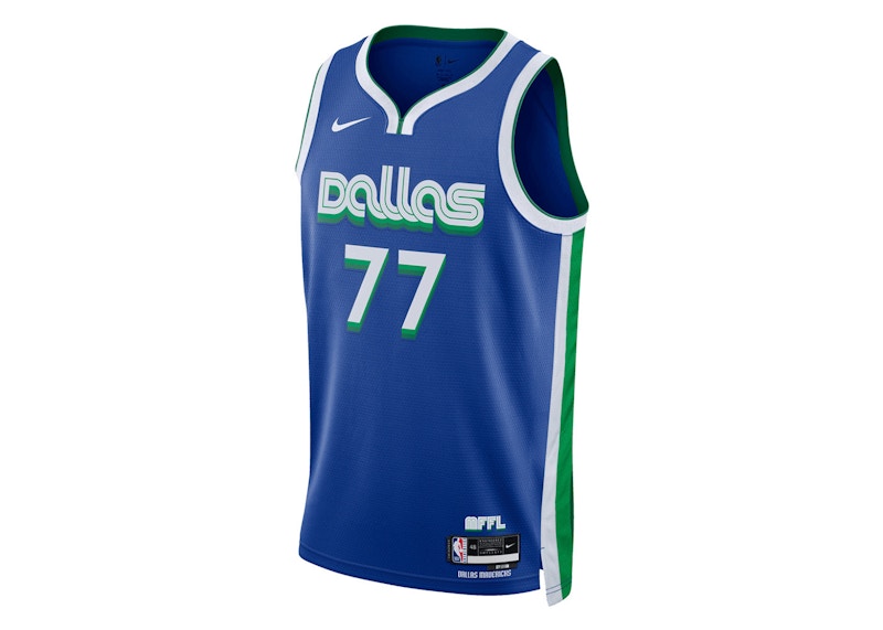 Nike NBA Luka Doncic Dallas Mavericks City Edition Swingman Jersey Rush Blue
