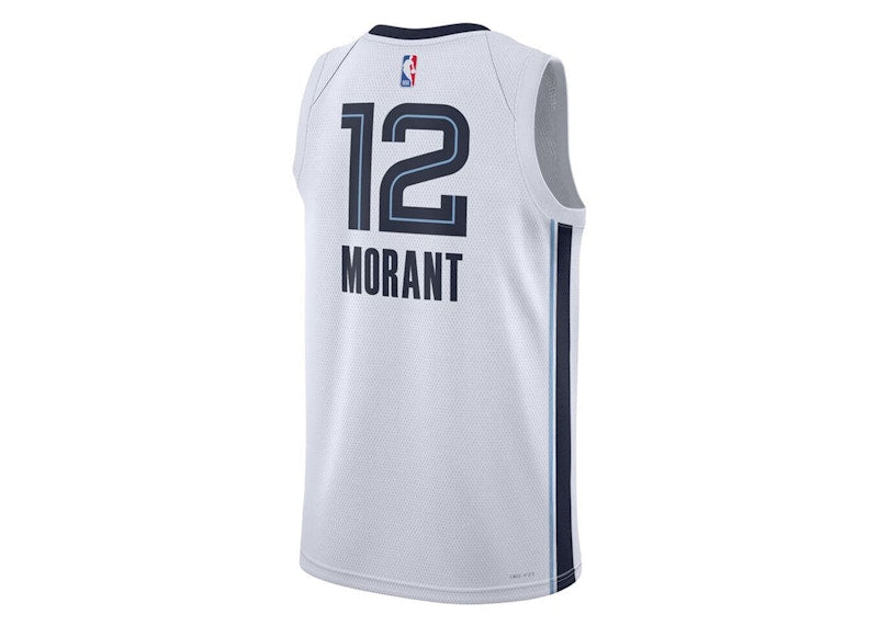 Nike NBA Memphis Grizzlies Ja Morant Association Edition Dri-FIT Swingman Jersey White/Dark Blue