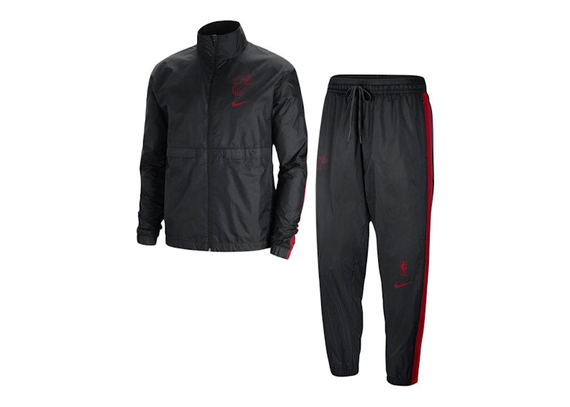 Nike NBA Miami Heat Courtside Tracksuit Black/Tough Red
