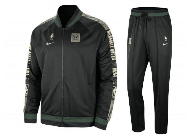 Nike NBA Milwaukee Bucks Courtside Tracksuit Black