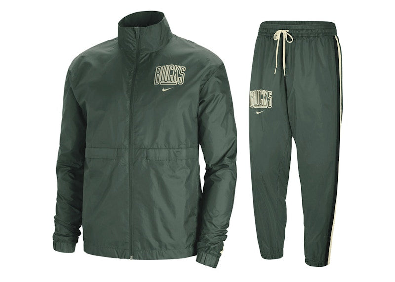 Nike NBA Milwaukee Bucks Courtside Tracksuit Shiny Green