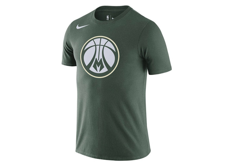 Nike NBA Milwaukee Bucks Logo Dri-Fit T-shirt Green/White