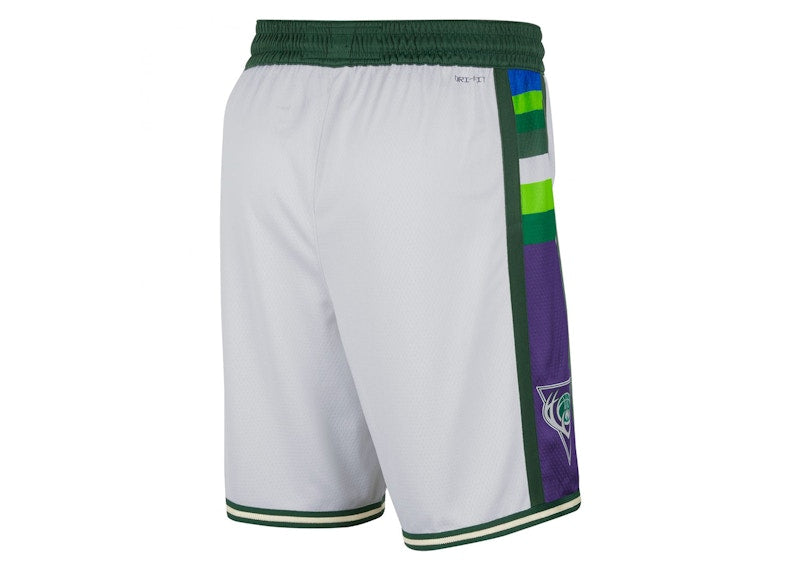 Nike NBA Milwaukee Bucks Swingman City Edition Dri-fit Shorts Shorts White