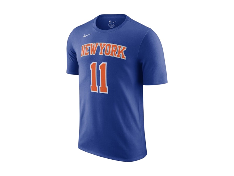 Nike NBA New York Knicks Jalen Brunson Name & Number T-shirt Blue/White/Orange
