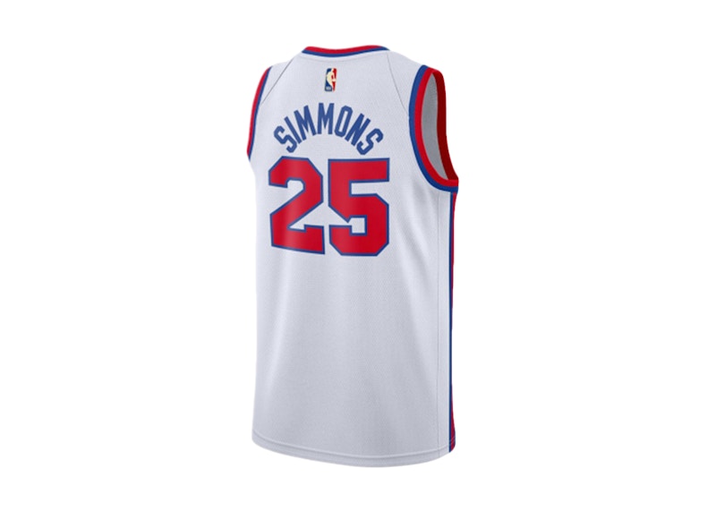 Nike NBA Philadephia 76ers Ben Simmons Swingman Jersey White/Red