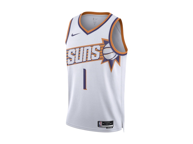 Nike NBA Phoenix Suns Devin Booker Asociation Edition Dri-Fit Swingman Jersey White/Purple