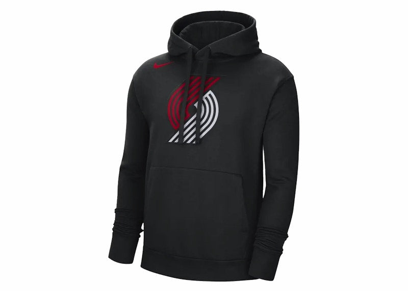Nike NBA Portland Trail Blazers Fleece Pullover Loose Fit Hoodie Black