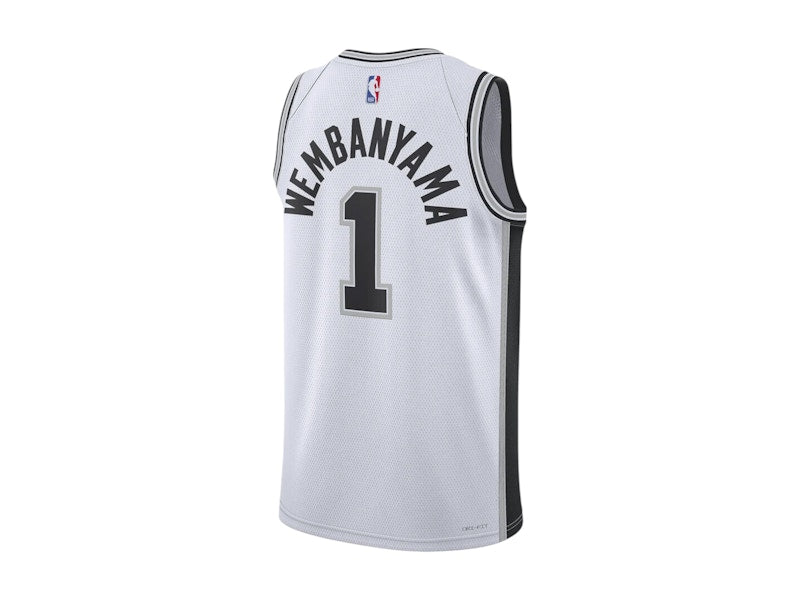 Nike NBA San Antonio Spurs Victor Wembanyama Association Edition Swingman Dri-FIT Jersey White/Black/Grey